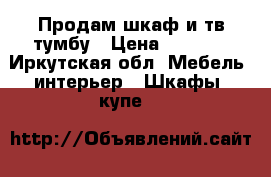 Продам шкаф и тв тумбу › Цена ­ 3 000 - Иркутская обл. Мебель, интерьер » Шкафы, купе   